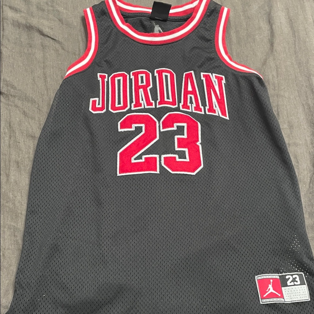 Jordan Black and Red 23 Jersey